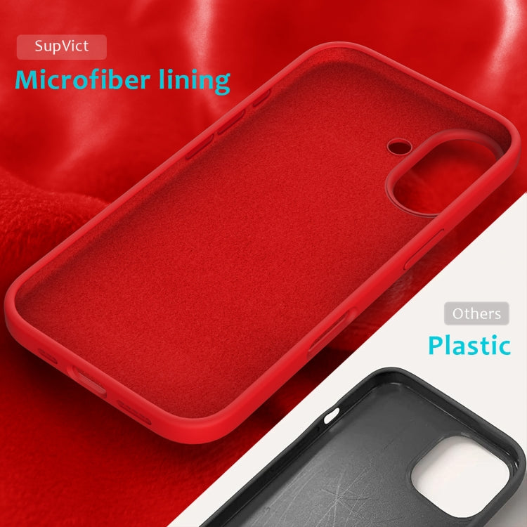 For iPhone 16 Plus Solid Color Silicone Phone Case(Red)