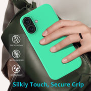 For iPhone 16 Plus Solid Color Silicone Phone Case(Green)