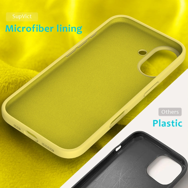 For iPhone 16 Plus Solid Color Silicone Phone Case(Lemon Yellow)