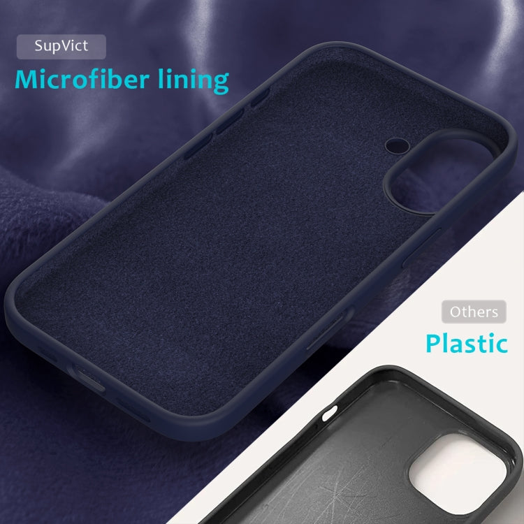 For iPhone 16 Plus Solid Color Silicone Phone Case(Midnight Blue)