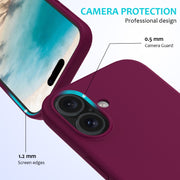 For iPhone 16 Plus Solid Color Silicone Phone Case(Violet)