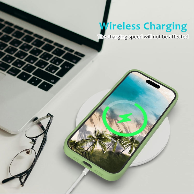 For iPhone 16 Solid Color Silicone Phone Case(Mint Green)