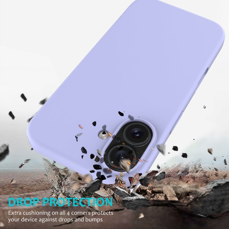 For iPhone 16 Solid Color Silicone Phone Case(Purple)