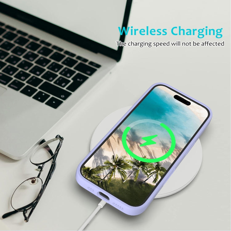 For iPhone 16 Solid Color Silicone Phone Case(Purple)
