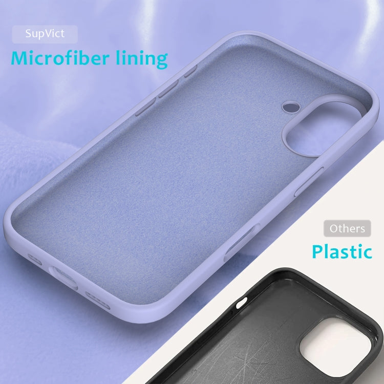 For iPhone 16 Solid Color Silicone Phone Case(Purple)