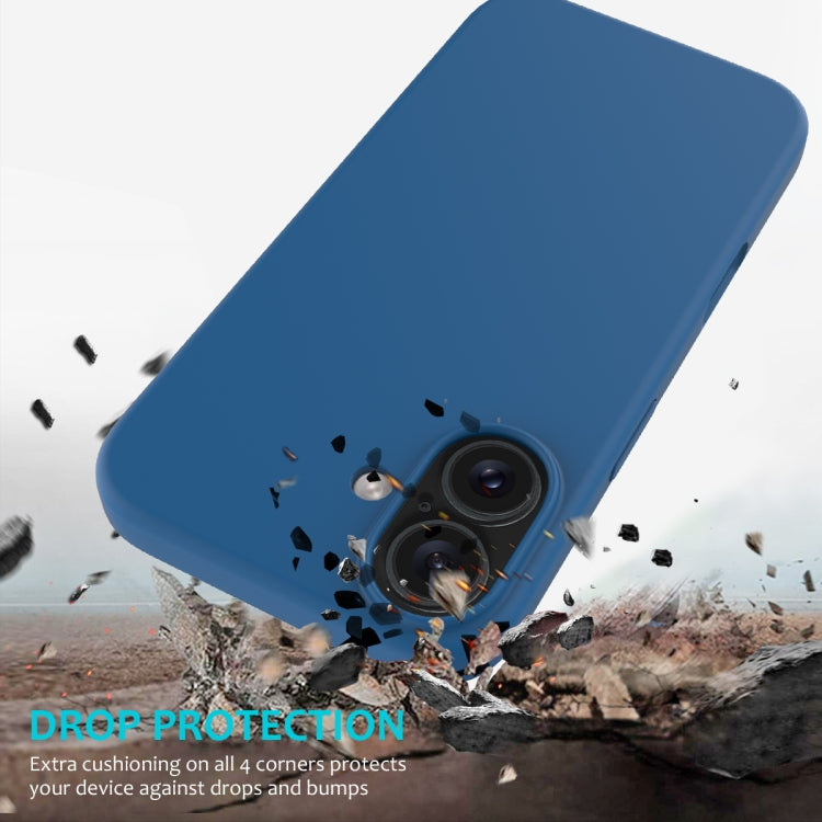 For iPhone 16 Solid Color Silicone Phone Case(Cobalt Blue)