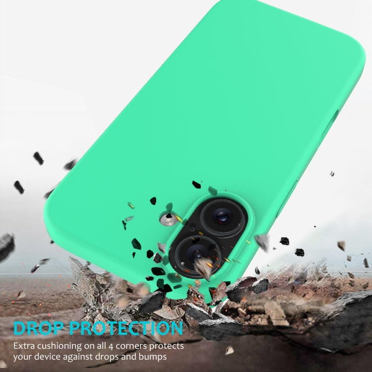 For iPhone 16 Solid Color Silicone Phone Case(Green)
