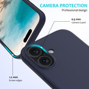 For iPhone 16 Solid Color Silicone Phone Case(Midnight Blue)