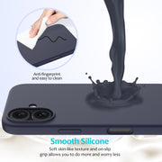 For iPhone 16 Solid Color Silicone Phone Case(Midnight Blue)