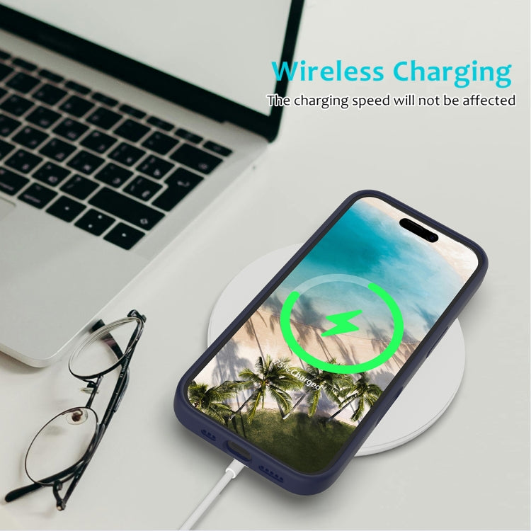 For iPhone 16 Solid Color Silicone Phone Case(Midnight Blue)