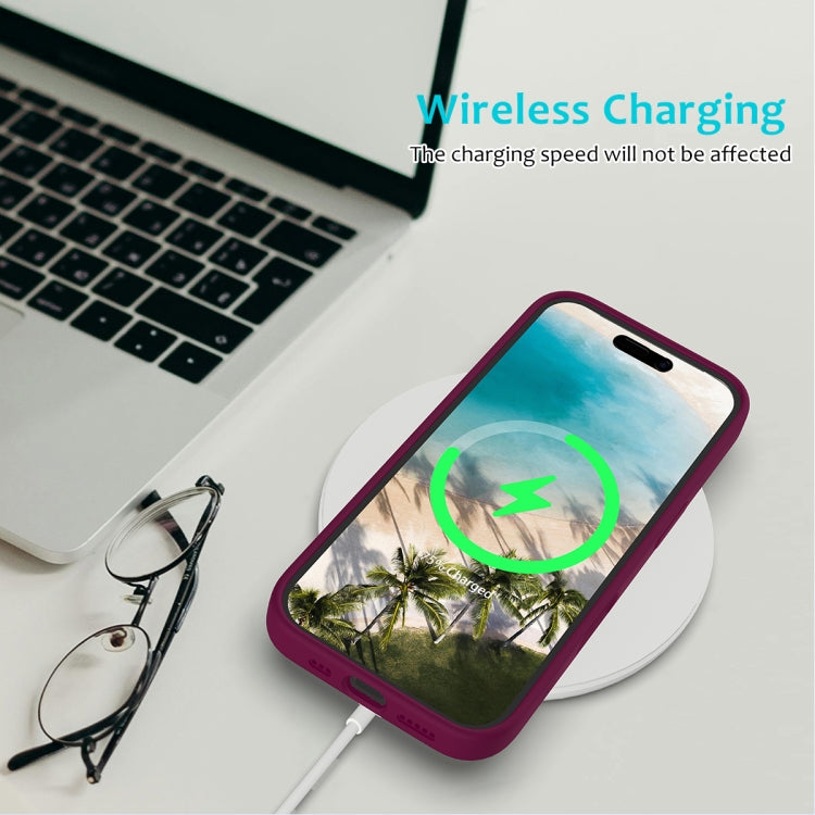 For iPhone 16 Solid Color Silicone Phone Case(Violet)