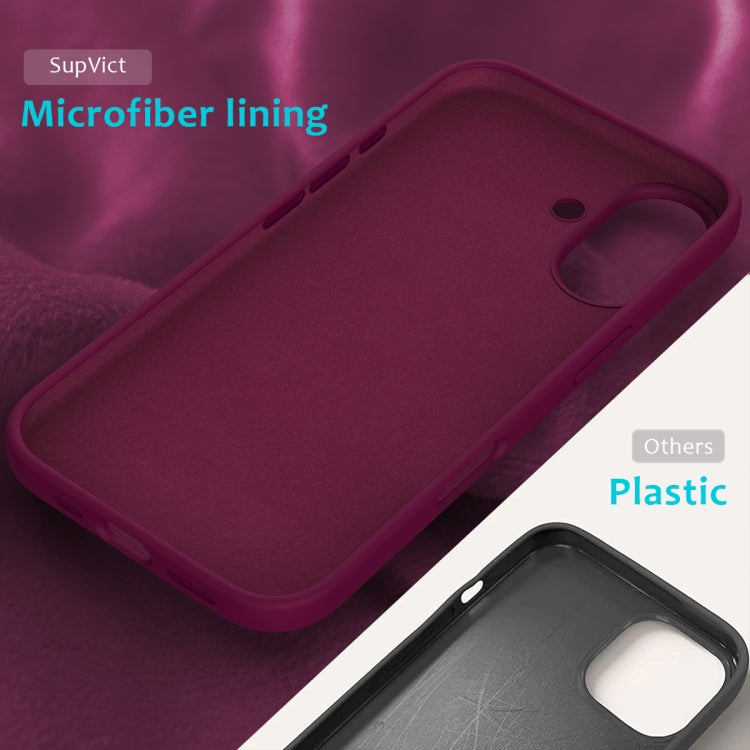 For iPhone 16 Solid Color Silicone Phone Case(Violet)