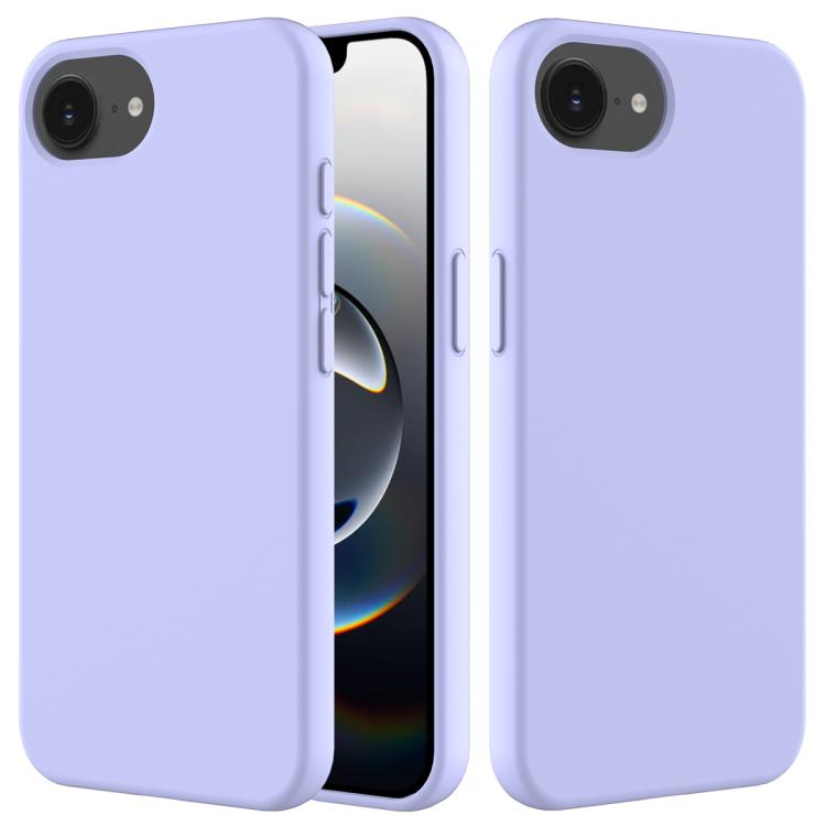 For iPhone 16e Solid Color Silicone Phone Case(Purple)