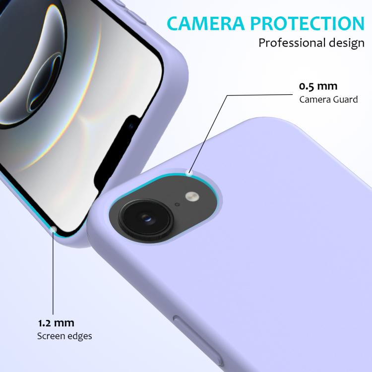 For iPhone 16e Solid Color Silicone Phone Case(Purple)