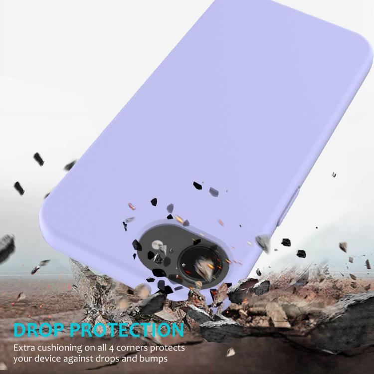 For iPhone 16e Solid Color Silicone Phone Case(Purple)