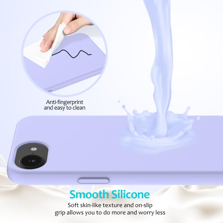 For iPhone 16e Solid Color Silicone Phone Case(Purple)