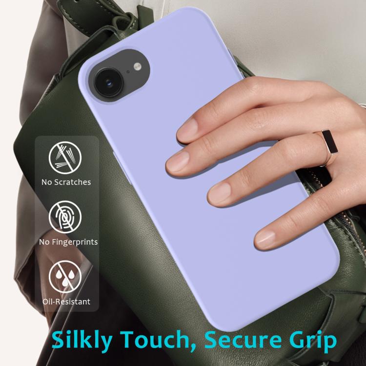 For iPhone 16e Solid Color Silicone Phone Case(Purple)