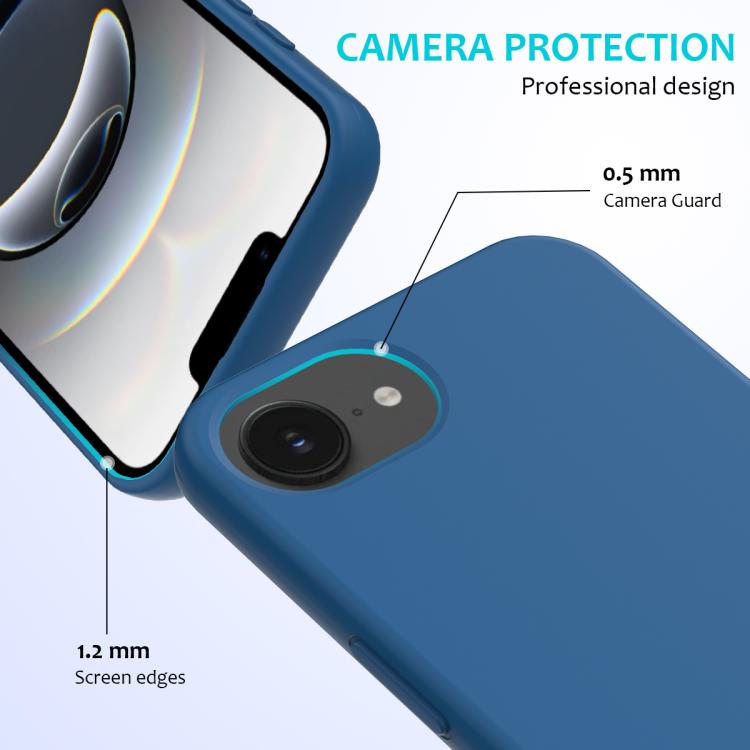 For iPhone 16e Solid Color Silicone Phone Case(Cobalt Blue)