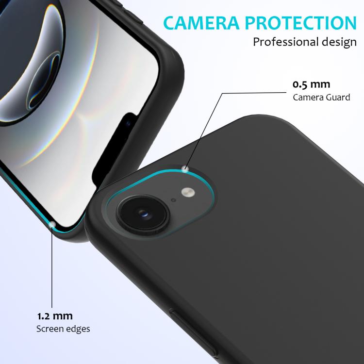 For iPhone 16e Solid Color Silicone Phone Case(Black)