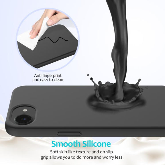 For iPhone 16e Solid Color Silicone Phone Case(Black)