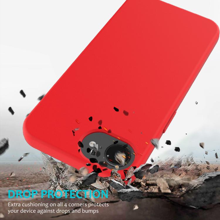 For iPhone 16e Solid Color Silicone Phone Case(Red)