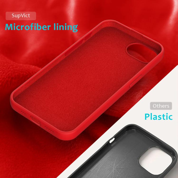 For iPhone 16e Solid Color Silicone Phone Case(Red)