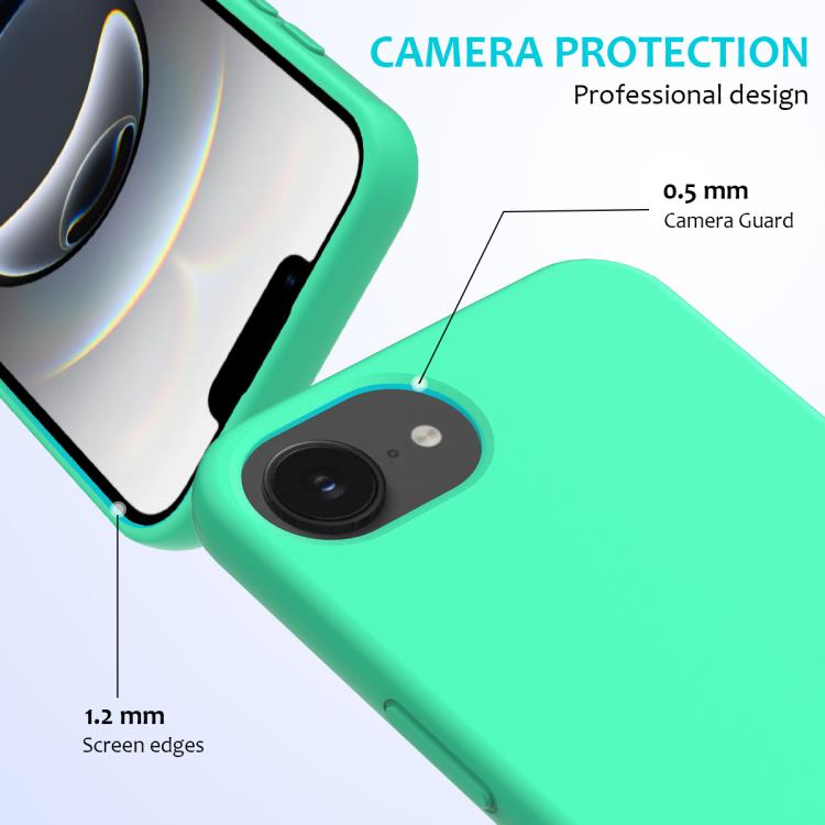 For iPhone 16e Solid Color Silicone Phone Case(Green)
