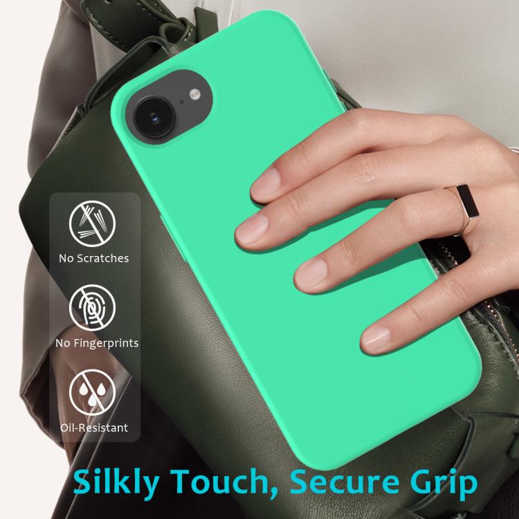 For iPhone 16e Solid Color Silicone Phone Case(Green)