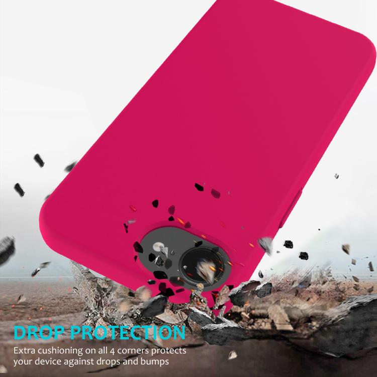 For iPhone 16e Solid Color Silicone Phone Case(Rose Red)