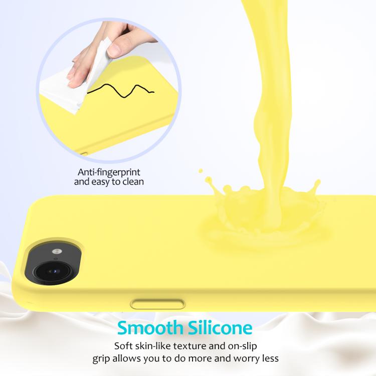 For iPhone 16e Solid Color Silicone Phone Case(Lemon Yellow)