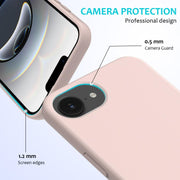 For iPhone 16e Solid Color Silicone Phone Case(Sand Pink)