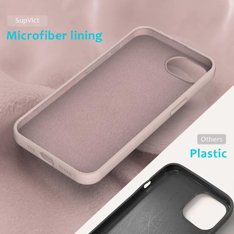 For iPhone 16e Solid Color Silicone Phone Case(Sand Pink)