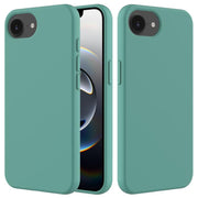 For iPhone 16e Solid Color Silicone Phone Case(Pine Needle Green)