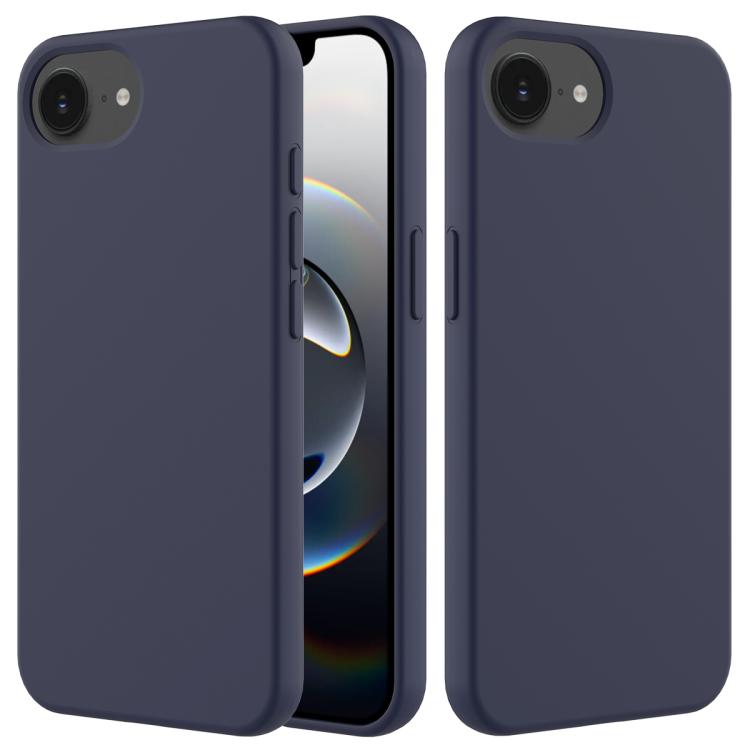 For iPhone 16e Solid Color Silicone Phone Case(Midnight Blue)
