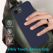 For iPhone 16e Solid Color Silicone Phone Case(Midnight Blue)