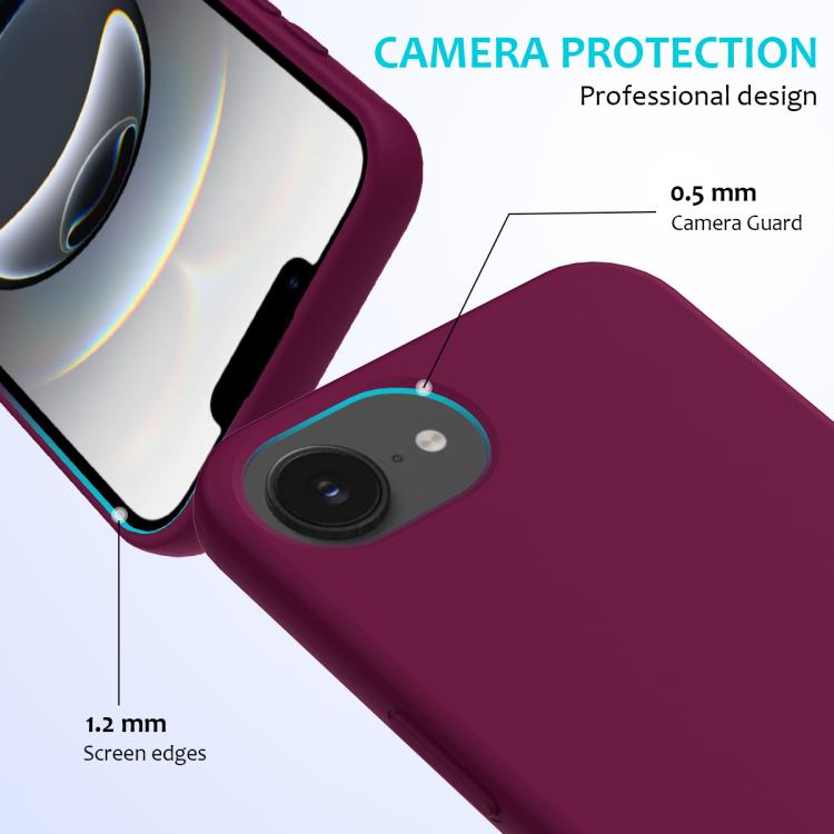 For iPhone 16e Solid Color Silicone Phone Case(Violet)