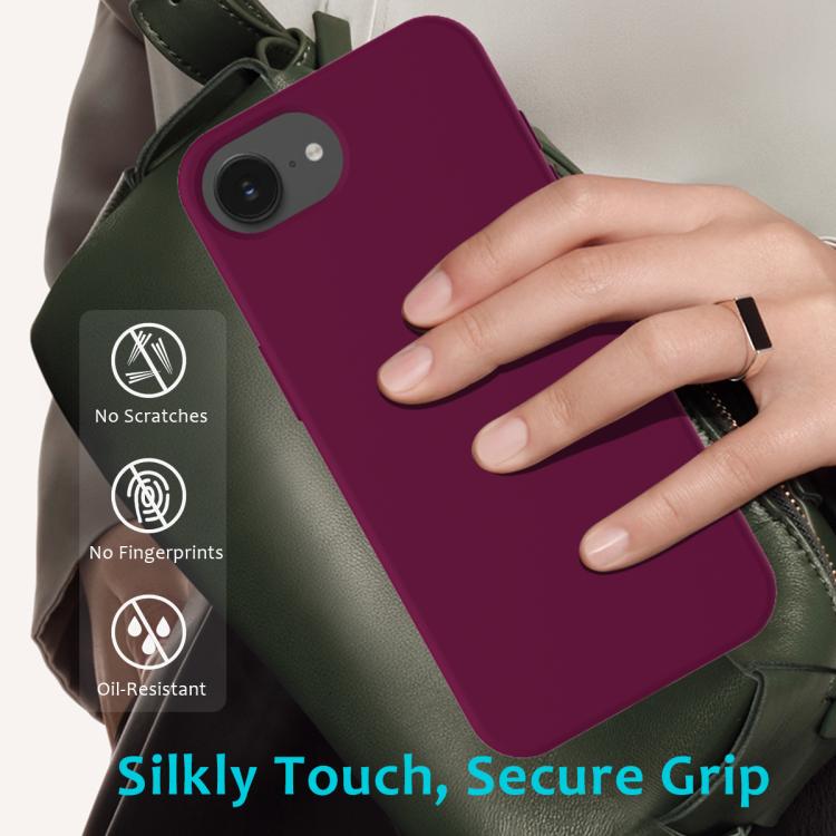 For iPhone 16e Solid Color Silicone Phone Case(Violet)