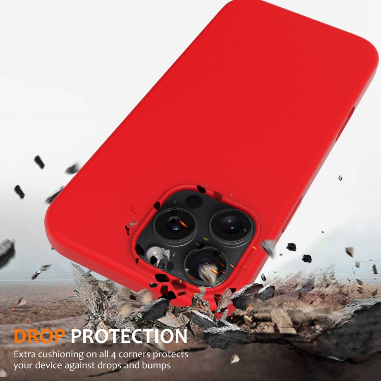 For iPhone 16 Pro Max Shockproof Silicone Magsafe Phone Case(Red)