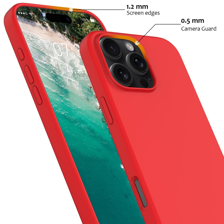 For iPhone 16 Pro Max Shockproof Silicone Magsafe Phone Case(Red)