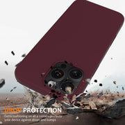For iPhone 16 Pro Max Shockproof Silicone Magsafe Phone Case(Plum Color)