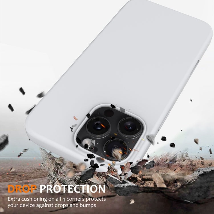 For iPhone 16 Pro Shockproof Silicone Magsafe Phone Case(White)