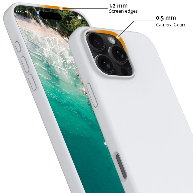 For iPhone 16 Pro Shockproof Silicone Magsafe Phone Case(White)