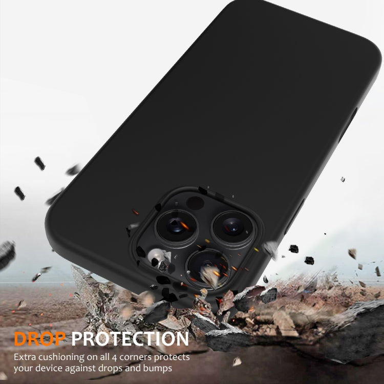 For iPhone 16 Pro Shockproof Silicone Magsafe Phone Case(Black)