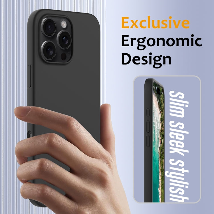 For iPhone 16 Pro Shockproof Silicone Magsafe Phone Case(Black)