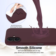 For iPhone 16 Plus Shockproof Silicone Magsafe Phone Case(Plum Color)