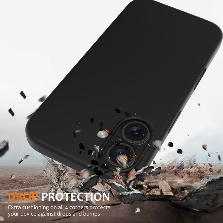 For iPhone 16 Shockproof Silicone Magsafe Phone Case(Black)
