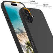For iPhone 16 Shockproof Silicone Magsafe Phone Case(Black)