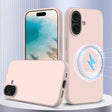 For iPhone 16 Shockproof Silicone Magsafe Phone Case(Sand Pink) - free shipping - PMC TechLife - Order now!