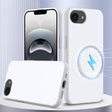 For iPhone 16e Shockproof Silicone Magsafe Phone Case(White) - iPhone 16e Cases by PMC TechLife | Online Shopping South Africa | PMC TechLife | Buy Now Pay Later Mobicred