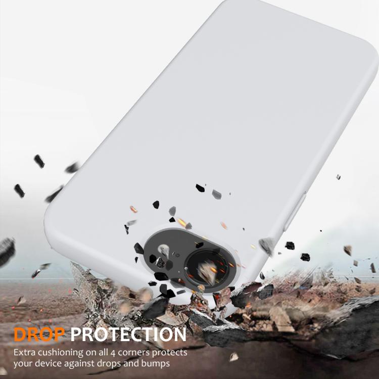 For iPhone 16e Shockproof Silicone Magsafe Phone Case(White)